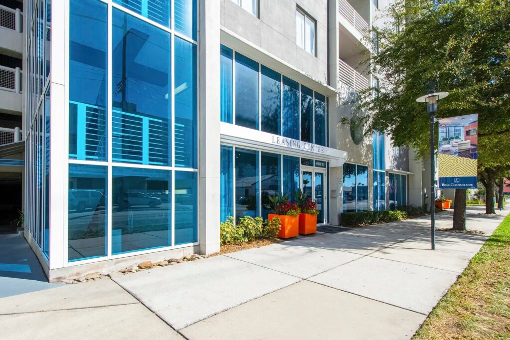 Exterior image of leasing center.